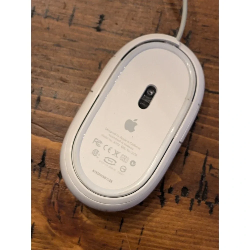 Mighty Mouse A1152 Genuine OEM Apple USB Wired Optical Mouse Tested Ib